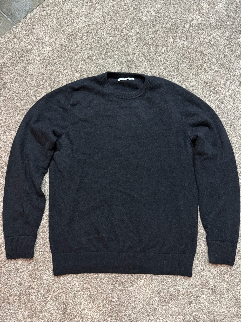 Men’s Everlane Black Cashmere Crewneck Sweater Size Large
